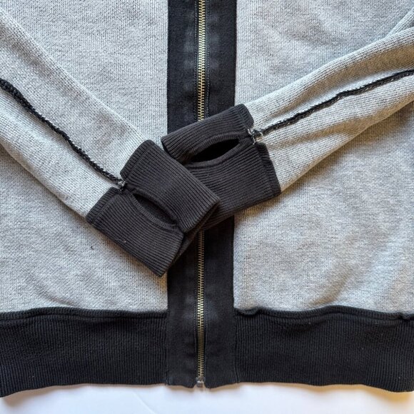 Lululemon Post Savasana Jacket Black Heathered Medium Gray Reversible Coat Sz 6 - Picture 10 of 13